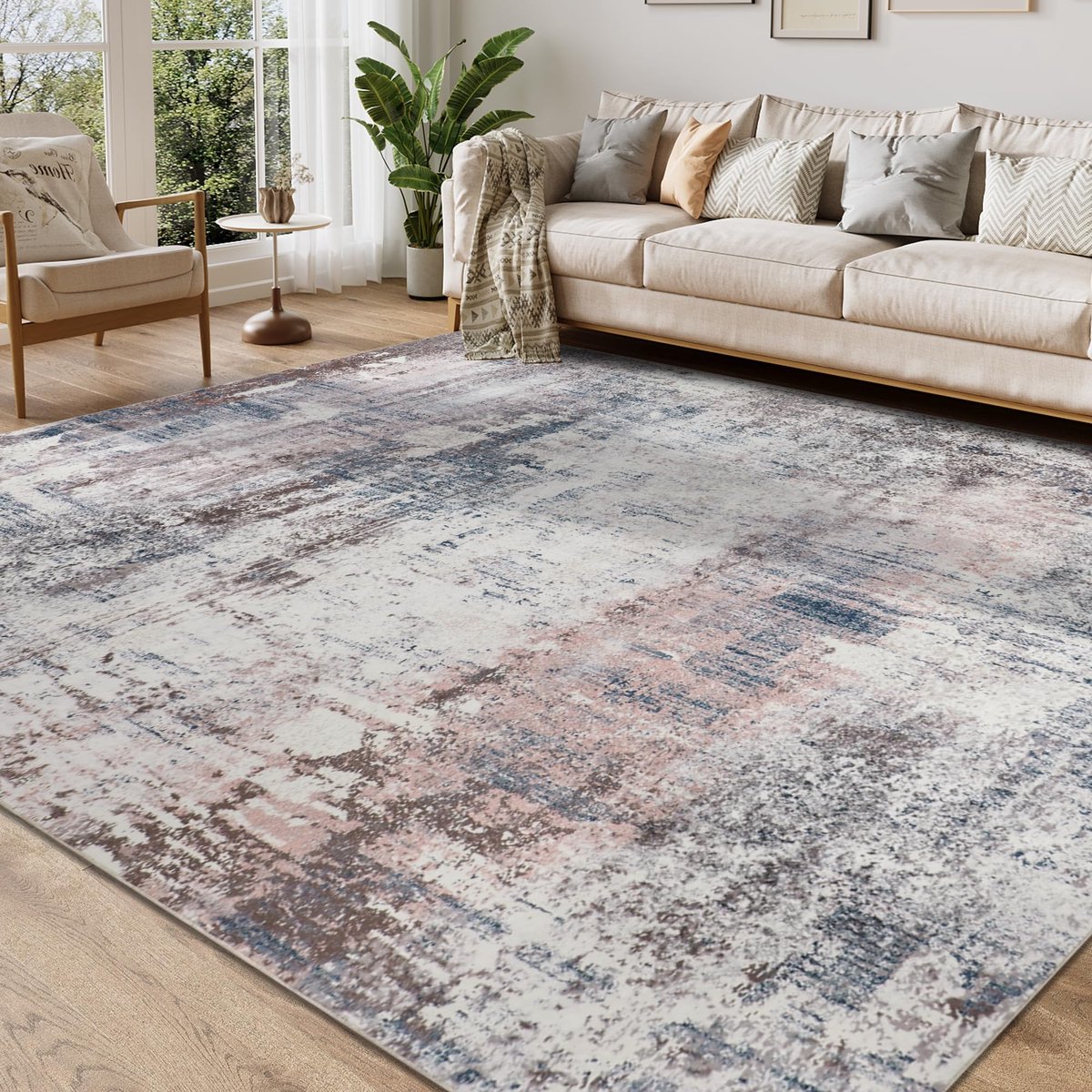 LaMoussawi ® Stijlvol en Modern Abstract Vloerkleed voor Diverse Ruimtes 160 x 230 cm